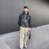 Present Hoodie Doberman Pinscher Printed Hoodie Distressed Loose