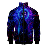 John Wick Keanu Hoodie John Wick 3 3D Printed Stand Collar Zipper Jacket