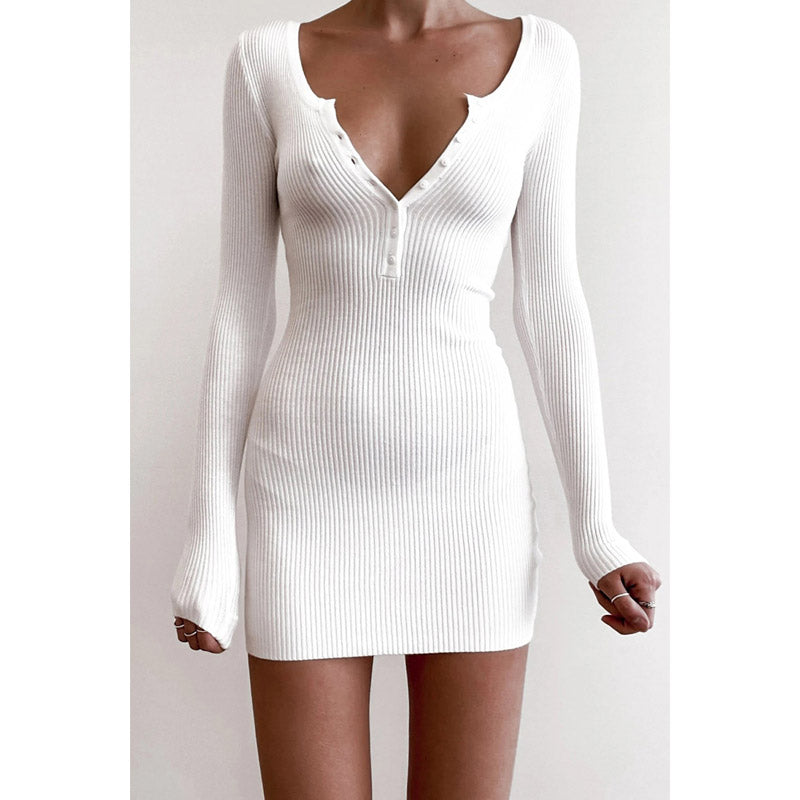 Sweater Dress Outfit With Tights 2 Piece Set Dress Sexy Slit Slim Long Sleeve Sweater Women