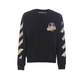 Off White Sweatshirts Men's Round Neck plus Size Casual Sweatshirt plus Size Retro Sports Owt