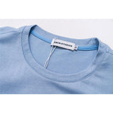 Men T Shirt Summer Casual Tops Cartoon Rabbit Rhinestone Hot Fixed Short Sleeve T-shirt