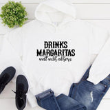 Slogan Graphic Hoodie  Drinks Margaritas well with others