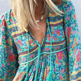 Beth Dutton Bohemian Dress Winter Autumn Midi Dresses Printed Ethnic Dress Beach Dress