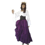 Vintage Empire Waist Dress Renaissance Medieval Long Sleeve Dress