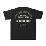 Fog T Shirt Short Sleeve Loose TShirt Male And Female Large Size Retro Sports Fear Of God essential