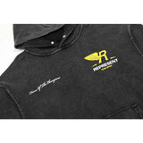 Present Hoodie Power by Present 22ss European and American High Street Washed and Worn Vintage Hoodie Hooded Sweater for Men and Women