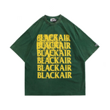 Blackair T Shirt Retro Summer Loose round Neck Bottoming Shirt