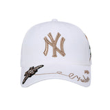 Yankee and Dogers Baseball Cap Men's and Women's Peaked Cap Bee Embroidery