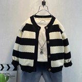 Toddler Boys Sweater Boys' Knitted Sweater Coat Spring and Autumn Clothing