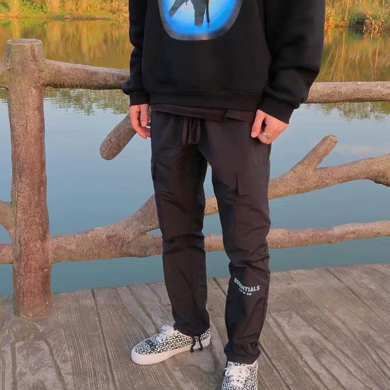 Fog Essentials Pants Fear Of God Fog Essentials Pants Multi-Line Loose Sweatpants Colorful Ankle-Tied Trousers for Men