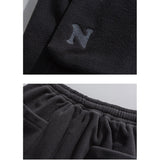 Man Fall Winter Outfis Winter Clothes Loose-Fit Tappered Trousers Boys Solid Color Simple Multi-Pocket Cargo Pants