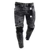 J Shaped Jeans New Men's Skinny Jeans Casual Zipper Skinny Pants