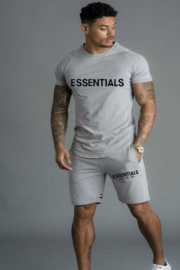 Fear Of God Fog T Shirt Essentials Sports Short Sleeve Shorts Suit