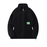Men's Autumn Winter Coat Stand Collar Cotton Coat with Solid Color