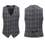 Mens Dress Vests Men's Vest Casual Jacket Business Waistcoat Suit Vest Men's Fashion Brand Slim Fit Sleeveless Vest