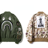 BAPE Varsity Jacket Winter Clothing Thickened Cotton Clothing Sports Embroidery Jacket