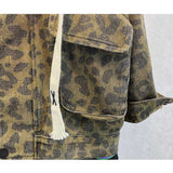 Toddler Boys Jackets Boys' Leopard Print Denim Jacket Spring and Autumn Children's