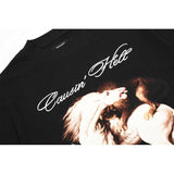 Present T Shirt Vintage Distressed Loose T-shirt Cotton