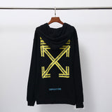 Off White Zipper Hoodie Autumn and Winter Zipper Hooded Jacket Sweater