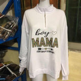 Boy Mama Hoodie Camouflage Mom Heart Arrow Sweatshirt