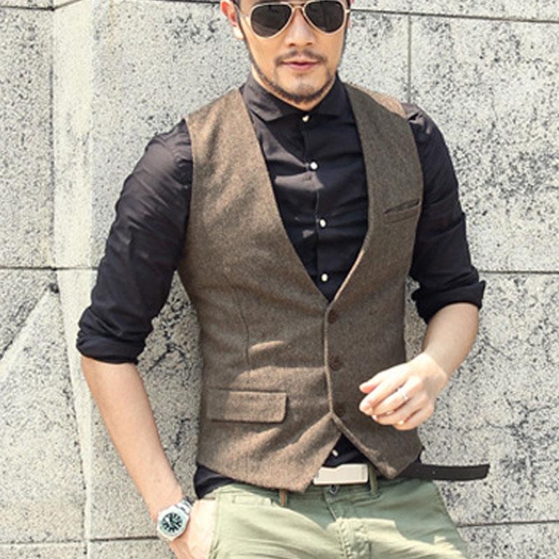 Mens Dress Vests Men's Vest Casual Jacket Business Waistcoat Spring Men's Slim Fit Vest Casual Suit