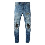 Amiri Jeans Casual Hip Hop Wash Splash-Ink Painted Slim Jeans Casual Fashionable 6520