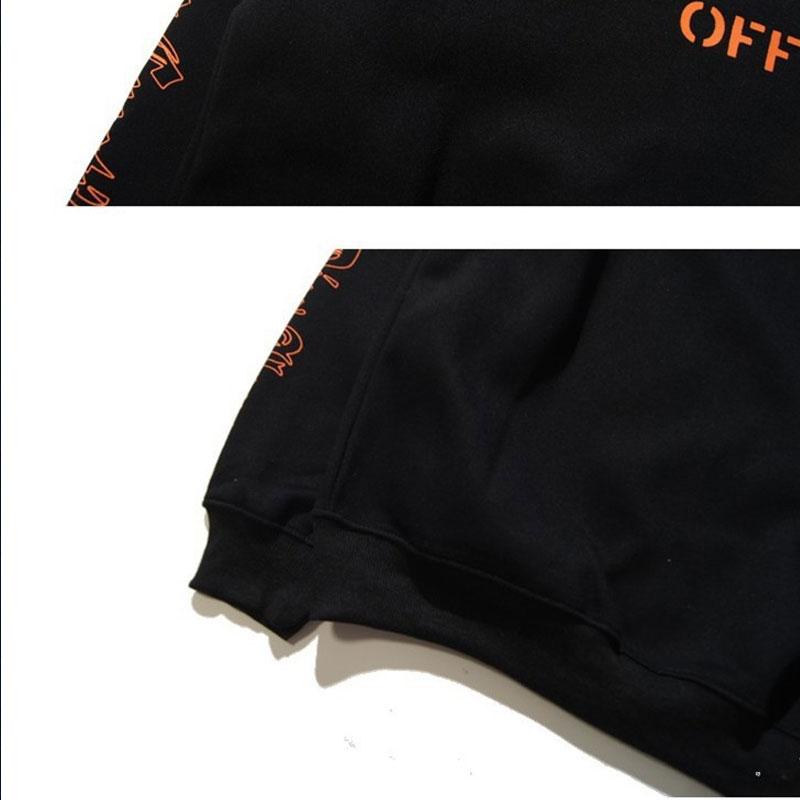 Vlone Sweatshirt Men's and Women's Printed Vintage Long Sleeve Sweater Brushed Hoody