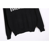 Fog Sweatshirt Male and Female Large Size Loose Chest YarnDyed Alphabet Knitting Crew Neck Pullover Sweater Fear Of God