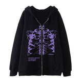 Skull Hoodie Zipper Sweater Skeleton Hoodie Skeleton Hoodie