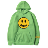 Smiley Face Hoodie Smiley Print Loose Men's Women's Pullover Hoodie