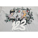Rrr123 T-Shirt Three-Dimensional Puff Print Retro T-shirt Loose Version