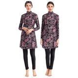 Burkini Muslim Swimwear Conservatively Thin Three-Piece Long-Sleeved Trousers