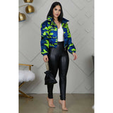 Nina Parker Camo Jacket Fashion Autumn Winter Cotton-Padded Coat Coat Camouflage Jacket