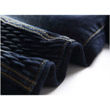 J Shaped Jeans Men's Jeans Slim Straight Dark Blue