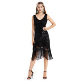 The Great Gatsby Dresses Vintage Sequined Tassel Dress Beaded