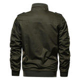 Men Fit Bomber Jacket Windbreaker Moto Street Coat Spring Men's Jacket Cotton Washed Overalls plus Size Loose Solid Color Coat Men