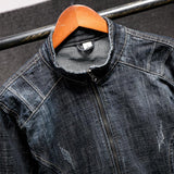 Cotton Solid Men's Denim Trucker Jacket Mens Spring Autumn Casual Slim Fit Bomber Jackets Men Jean Coat Men Outwear Male Cowboy Spring