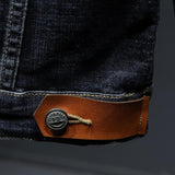 Cotton Solid Men's Denim Trucker Jacket Mens Spring Autumn Casual Slim Fit Bomber Jackets Men Jean Coat Men Outwear Male Cowboy Jacket