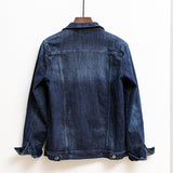 Cotton Solid Men's Denim Trucker Jacket Mens Spring Autumn Casual Slim Fit Bomber Jackets Men Jean Coat Men Outwear Male Cowboy Stretch
