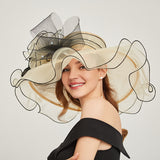 Kentucky Derby Hats Women's Curling Embroidered Hat