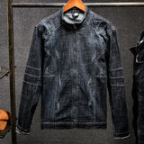 Cotton Solid Men's Denim Trucker Jacket Mens Spring Autumn Casual Slim Fit Bomber Jackets Men Jean Coat Men Outwear Male Cowboy Spring