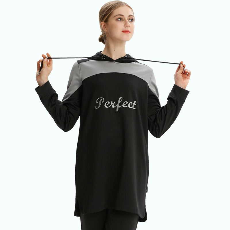 Burkini Muslim Swimwear Conservative Pullover Hoodie Coat