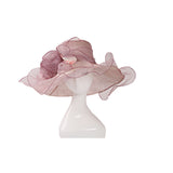 Kentucky Derby Hats Embroidery Broad-Brimmed Hat Spring and Summer Sun Hat
