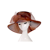 Kentucky Derby Hat Curling Embroidery Broad-Brimmed Hat