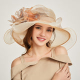 Kentucky Derby Hats Embroidery Sun Hat with Wide Brim