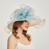 Kentucky Derby Hats Embroidery Sun Hat with Wide Brim