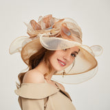 Kentucky Derby Hats Embroidery Sun Hat with Wide Brim