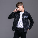 Cotton Solid Men's Denim Trucker Jacket Men Spring Autumn Casual Slim Fit Bomber Jackets Men Jean Coat Men Outwear