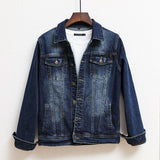 Cotton Solid Men's Denim Trucker Jacket Mens Spring Autumn Casual Slim Fit Bomber Jackets Men Jean Coat Men Outwear Male Cowboy Denim