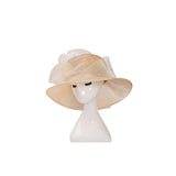 Kentucky Derby Hat Curling Embroidery Broad-Brimmed Hat